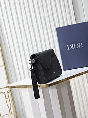 Dior Saddle A5 Triangle Pouch Black 26x20.5x6.5cm - 2