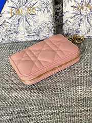 Dior Wallet Pink Lambskin 11x8.5x2.5cm - 3