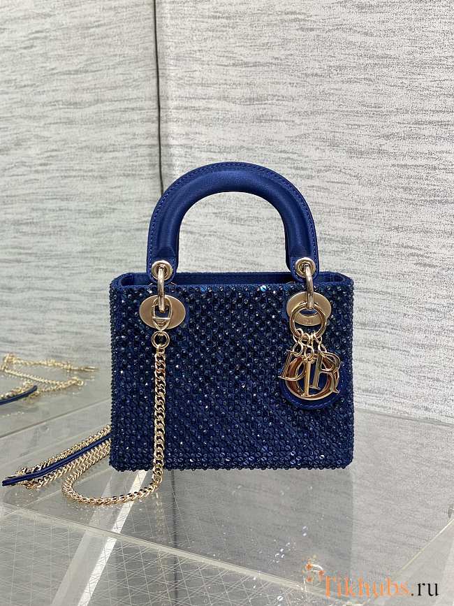 Dior Mini Bag Lady Blue 17cm - 1