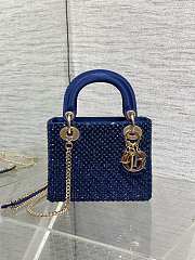 Dior Mini Bag Lady Blue 17cm - 1