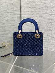 Dior Mini Bag Lady Blue 17cm - 5