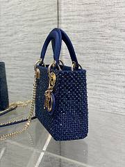 Dior Mini Bag Lady Blue 17cm - 4