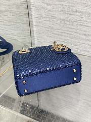 Dior Mini Bag Lady Blue 17cm - 3