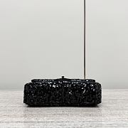 Chanel Flap Bag Sequins Black 20x15x7cm - 6
