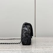 Chanel Flap Bag Sequins Black 20x15x7cm - 5