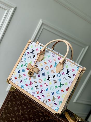 Louis Vuitton OnTheGo MM LV x TM White 35x27x14cm