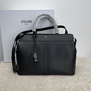 Celine Medium Cabas DE France Bag Black Leather 37x27x14cm - 1