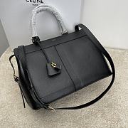 Celine Medium Cabas DE France Bag Black Leather 37x27x14cm - 3