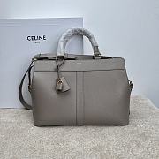 Celine Medium Cabas DE France Bag Grey Leather 37x27x14cm - 1