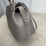 Celine Medium Cabas DE France Bag Grey Leather 37x27x14cm - 4