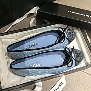 Chanel Ballerina Blue Denim Flat - 4