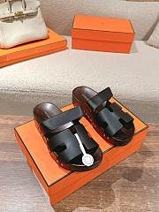 Hermes Kos Clog Black Slides - 1