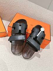 Hermes Kos Clog Black Slides - 5