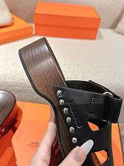 Hermes Kos Clog Black Slides - 4