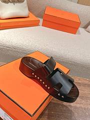 Hermes Kos Clog Black Slides - 2