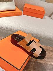 Hermes Kos Clog Brown Slides - 5