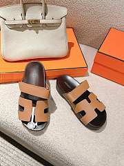 Hermes Kos Clog Brown Slides - 4
