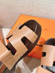 Hermes Kos Clog Brown Slides - 3