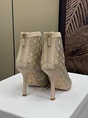 Dior Capture Heeled Ankle Boot Transparent Beige Mesh 10cm - 4