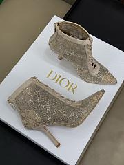 Dior Capture Heeled Ankle Boot Transparent Beige Mesh 10cm - 3