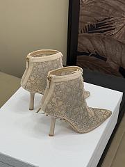 Dior Capture Heeled Ankle Boot Transparent Beige Mesh 10cm - 2
