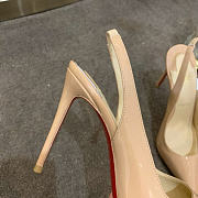 Christian Louboutin Patent Kate Sling 85 Pumps Nude - 5