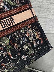 Dior Large Book Tote Black Multicolor Cabinet Motif 42x18x35cm - 6