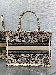 Dior Book Tote Beige Multicolor Cabinet Motif 36x18x28cm - 3