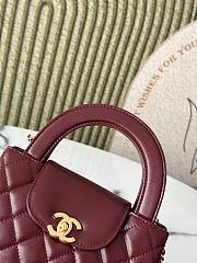 Chanel Kelly Shopper Red Wine Gold Bag 13x19x7cm - 4