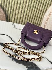 Chanel Kelly Shopper Purple Gold Bag 13x19x7cm - 6