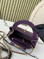 Chanel Kelly Shopper Purple Gold Bag 13x19x7cm - 4