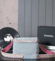 Chanel Vintage Shoulder Bag Denim Blue 27cm - 6