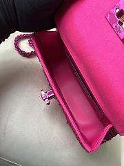 Valentino Garavani Small Roman Stud Sparkling Pink Bag 19x13x6cm - 3