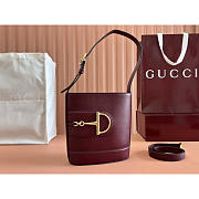 Gucci 73 Mini Bucket Bag Burgundy 18.5x20x8.5cm - 1