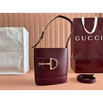 Gucci 73 Mini Bucket Bag Burgundy 18.5x20x8.5cm