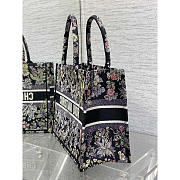 Dior Medium Book Tote Black Millefiori Unicorn 36x18x28cm - 6