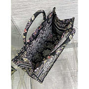 Dior Medium Book Tote Black Millefiori Unicorn 36x18x28cm - 5