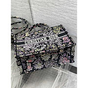Dior Medium Book Tote Black Millefiori Unicorn 36x18x28cm - 4