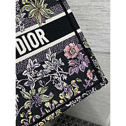 Dior Medium Book Tote Black Millefiori Unicorn 36x18x28cm - 3