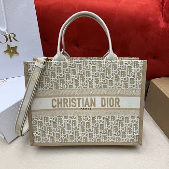 Dior Medium Book Tote Natural Oblique 36.5x28x16.5cm