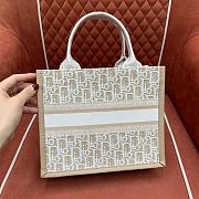 Dior Small Book Tote Natural Oblique 26.5x22x14cm - 3