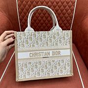 Dior Small Book Tote Natural Oblique 26.5x22x14cm - 2