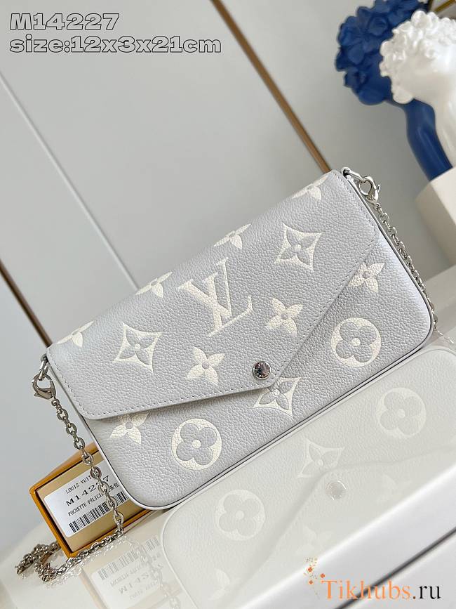 Louis Vuitton LV Félicie Pochette Brume Gray 21x12x3cm - 1