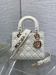 Dior Small Lady My ABC Bag Lambskin White 20cm - 1