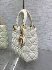 Dior Small Lady My ABC Bag Lambskin White 20cm - 4