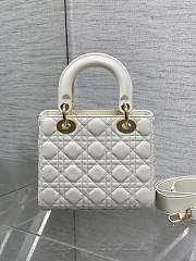 Dior Small Lady My ABC Bag Lambskin White 20cm - 5