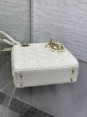 Dior Small Lady My ABC Bag Lambskin White 20cm - 3