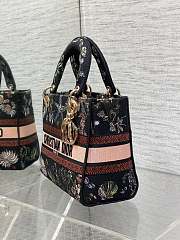 Dior Medium Lady D-Lite Bag Black Cabinet 24x21x12cm - 5