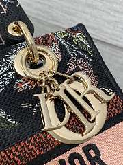 Dior Medium Lady D-Lite Bag Black Cabinet 24x21x12cm - 3