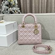 Dior Medium Lady Bag Pink Gold 24cm - 1